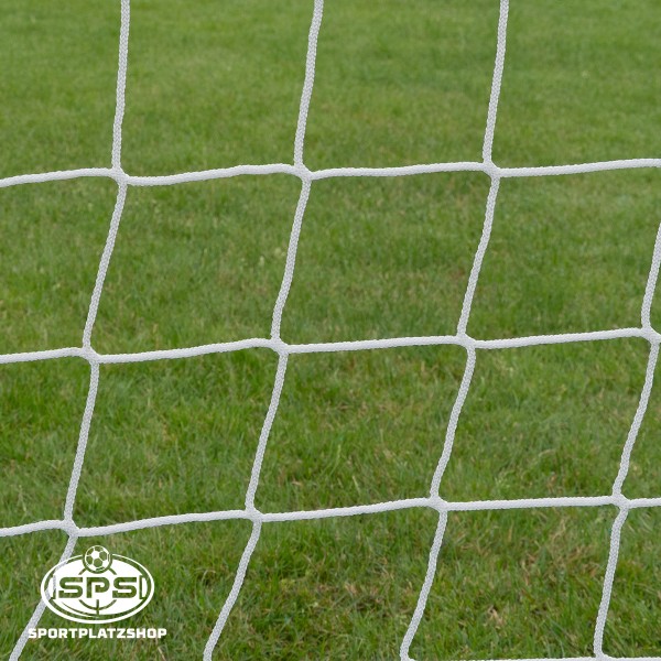 Tornetz 5 x 2 m Weiß – Fußballnetz für Fußballtor mit Tortiefe 1,0/1,0 m