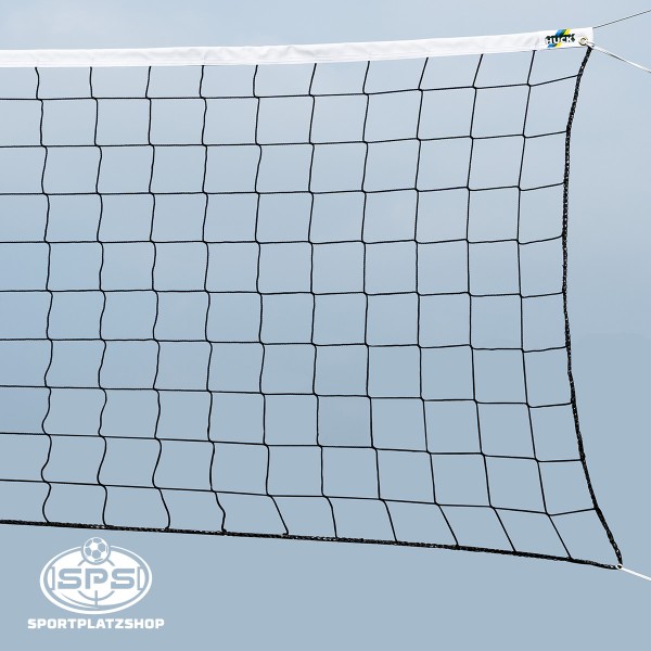 Volleyballnetz schwarz mit weißem Einfassband