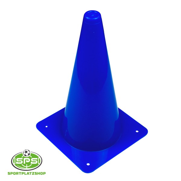 Markierkegel 30 cm Blau – Trainingskegel mit 4 Bohrungen