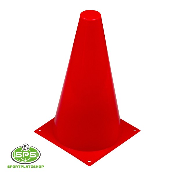 Markierkegel 23 cm Rot mit 4 Bohrungen – Trainingskegel für Sport und Training