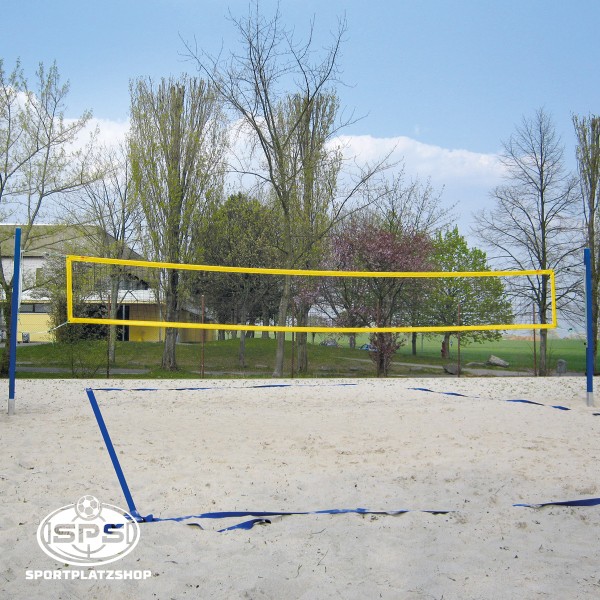 Volleyball, Volleyballanlage, Beach, Beachvolleyball, blau lackiert