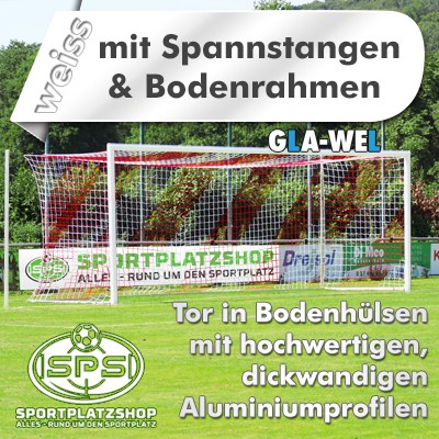 Trainingstor, Wettkampftor, Tor, Fußballtor, mit Spannstangen, mit Bodenrahmen
