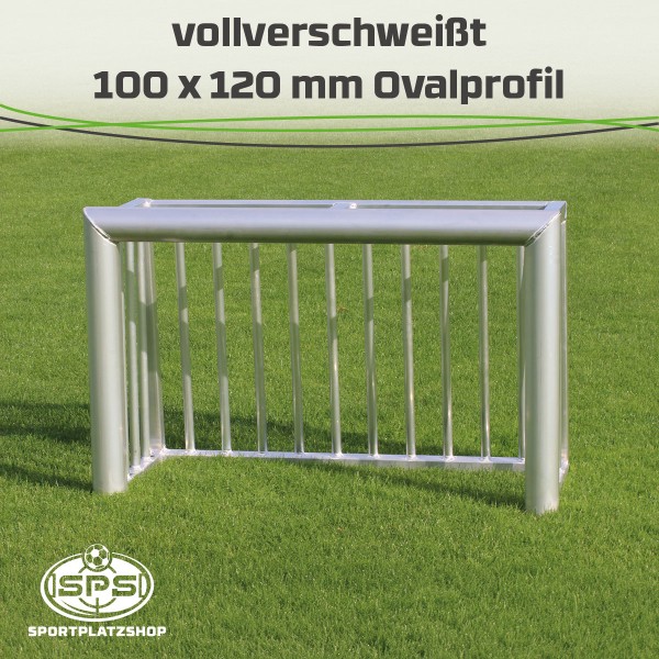 Fußballtor 1,20 x 0,80 m Aluminium 100x120 mm vollverschweißt