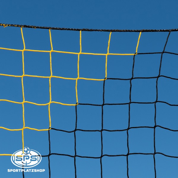 Fußballnetz, Schutznetz, Ballfangnetz, gelb-schwarz, Ballfangschutznetz