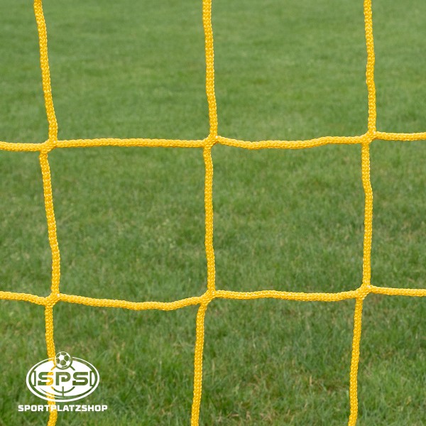 Tornetz 5 x 2 m Gelb – Fußballnetz für Fußballtor mit Tortiefe 1,0/2,0 m