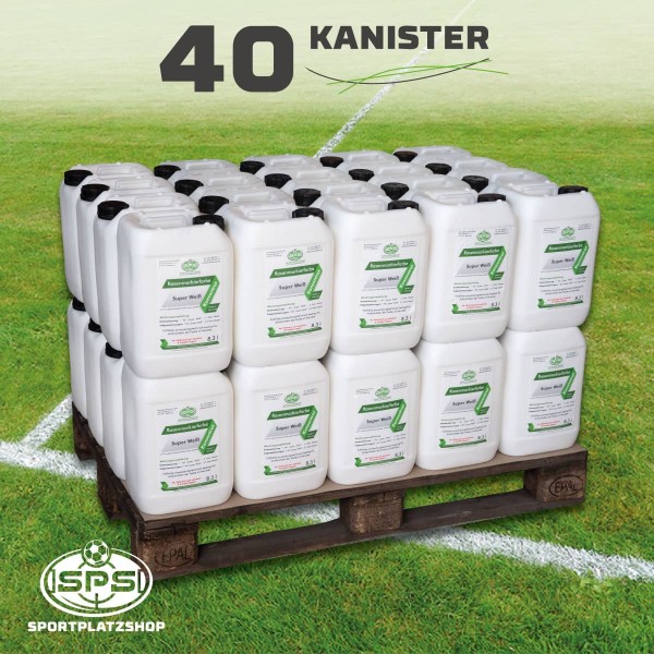Super Weiß 40 Kanister auf Palette, Sportplatzfarbe