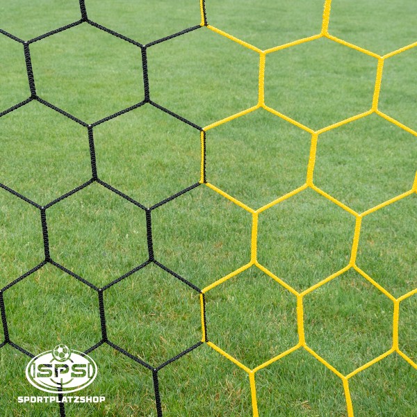 Tornetz Schwarz Gelb wabenförmig 7,5 x 2,5 m – MW 120 mm