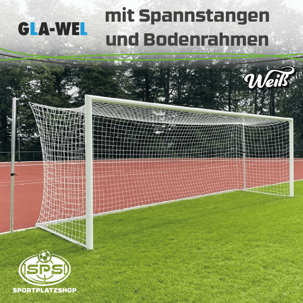 Trainingstor, Wettkampftor, Tor, Fußballtor, mit Spannstangen, mit Bodenrahmen
