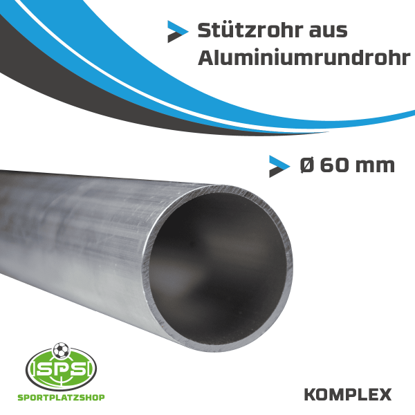 Stützpfosten, Werbebande Komplex, Stützrohr, Aluminiumrundrohr Ø 60 mm