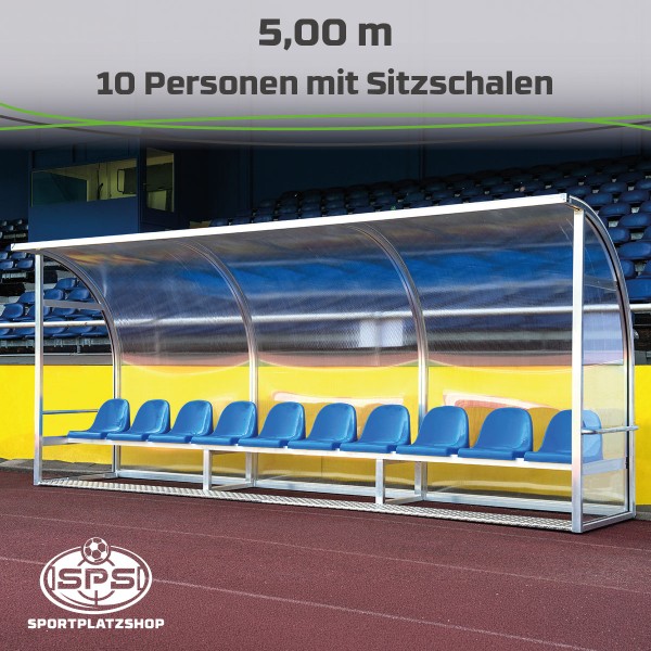 Spielerkabine Helo Champion – hochwertige Fußball Trainerbank für professionelle Sportplätze