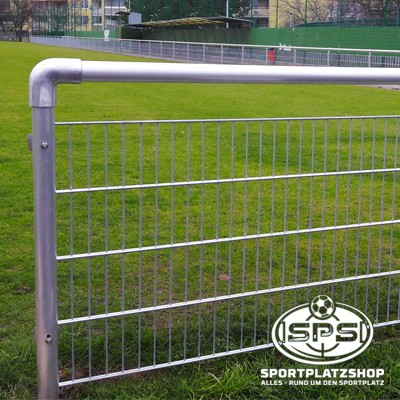 Barriere, Sportplatzbarriere, Sportplatzumrandung, Alu-Barriere, Stabgitterzaun, Stabmattenzaun