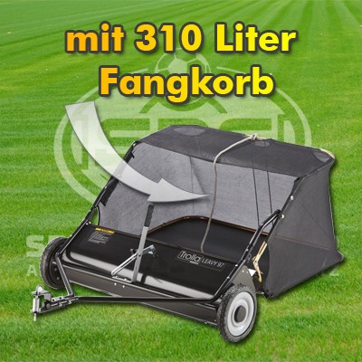 Rasenkehrmaschine 66 Cm – 99 L Fangkorb, Manuell, Höhenverstellbar, Klappbar