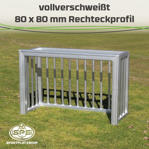 Fußballtor 1,20 x 0,80 m Aluminium 80x80 mm vollverschweißt