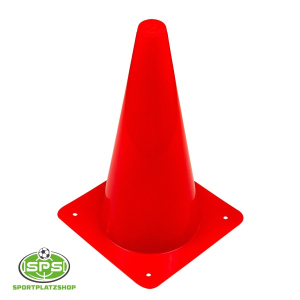 Markierkegel 30 cm Rot – Trainingskegel mit 4 Bohrungen