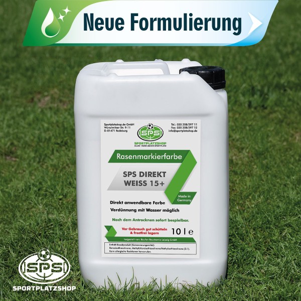 Direkt Weiß, Rasenfarbe, Farbe, Markierfarbe, Markierungsfarbe, Sportplatzfarbe, Linienfarbe